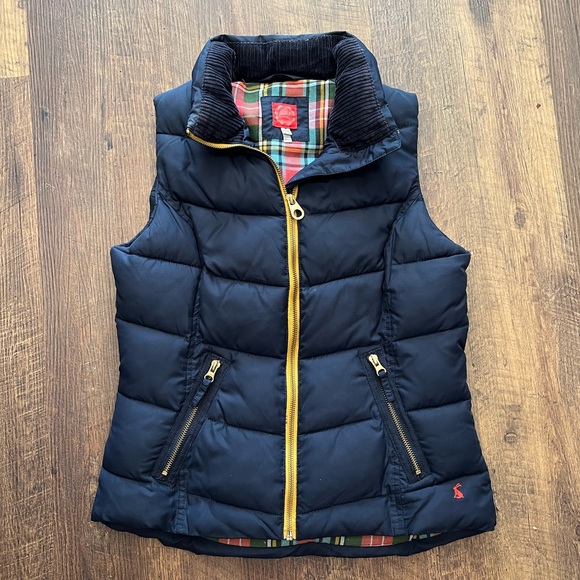 Joules Jackets & Coats Joules Puffer Vest Womans Size Navy Blue